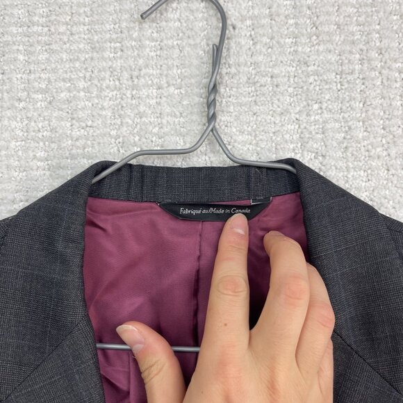 Samuelsohn SB GreenWich Super 120's Mens Grey Check 2 Piece Suit Size 44-48 Tall - Picture 3 of 16